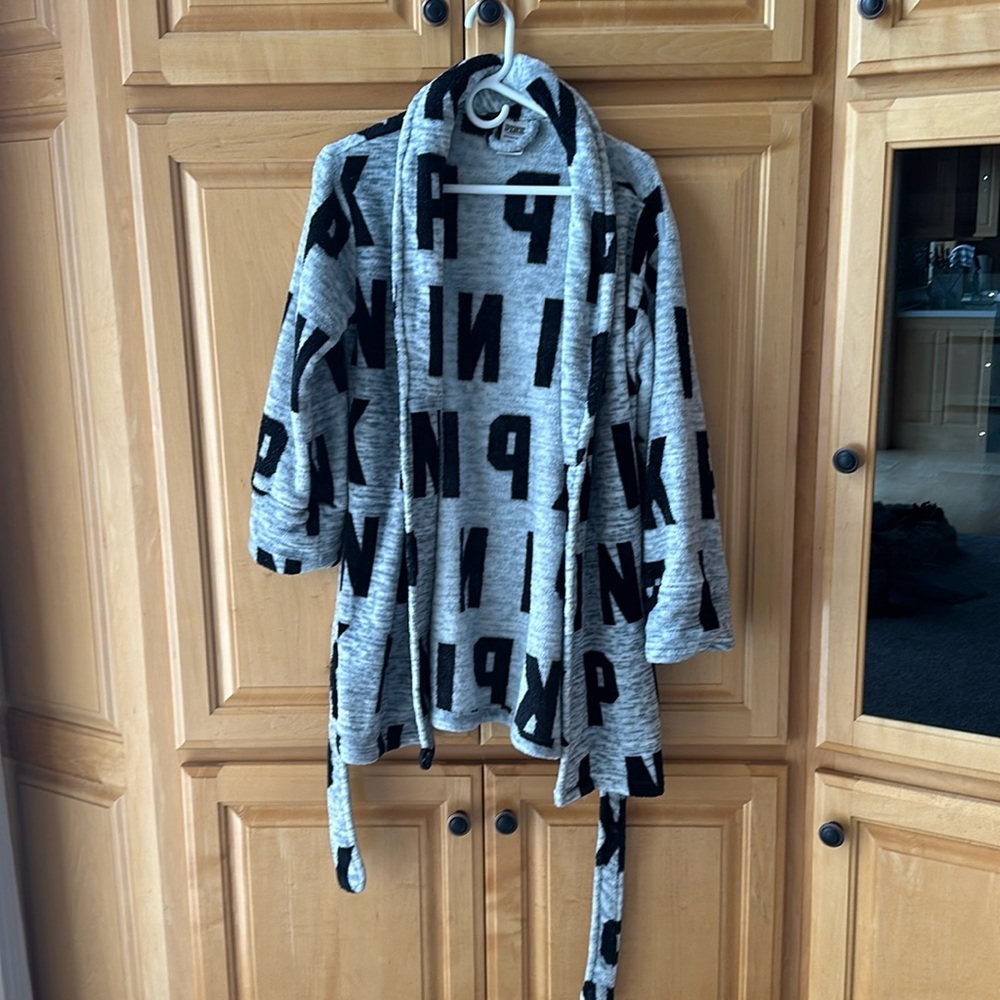 Victoria’s Secret PINK Grey & Black Robe